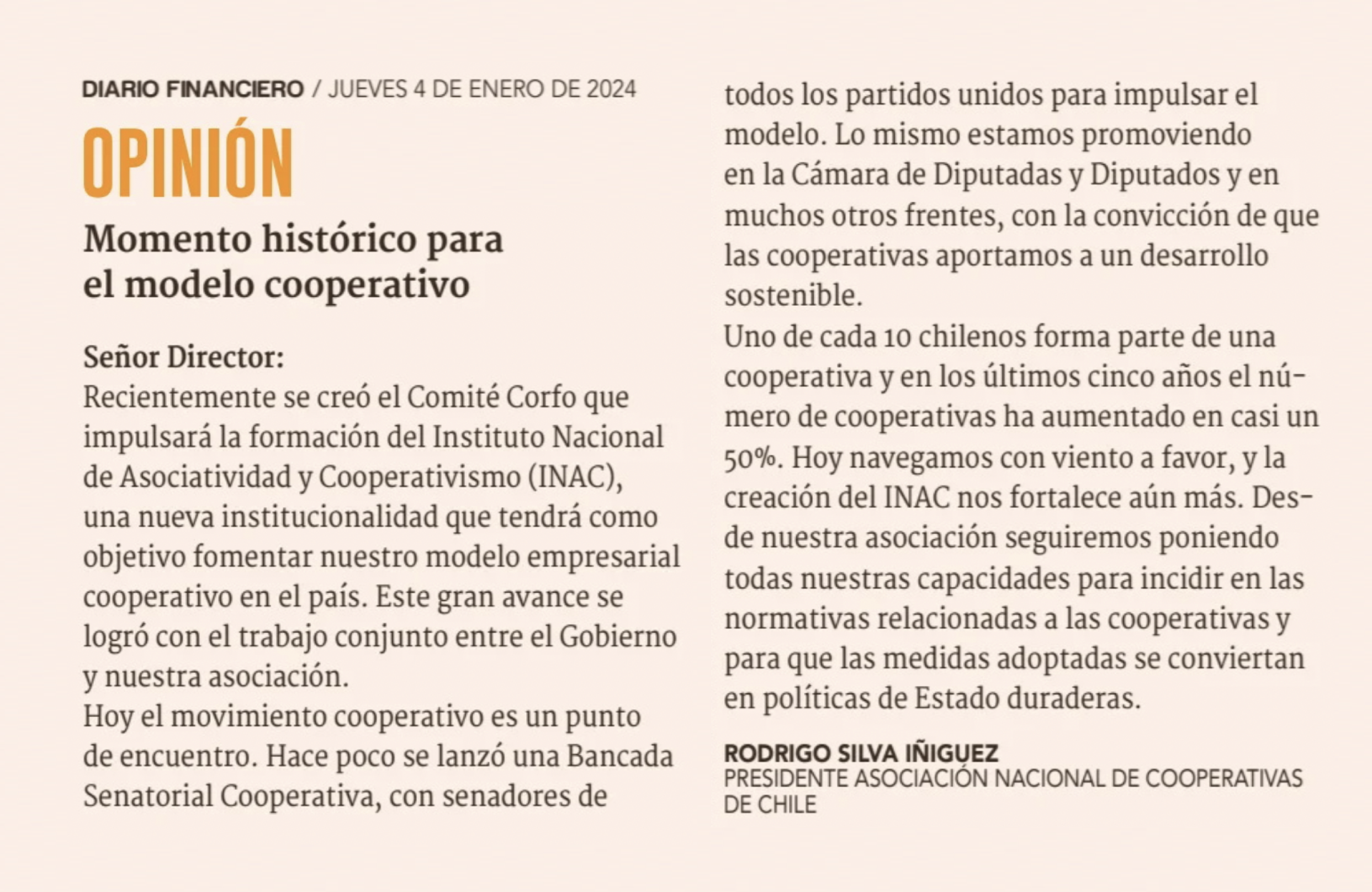 Momento histórico para el modelo cooperativo