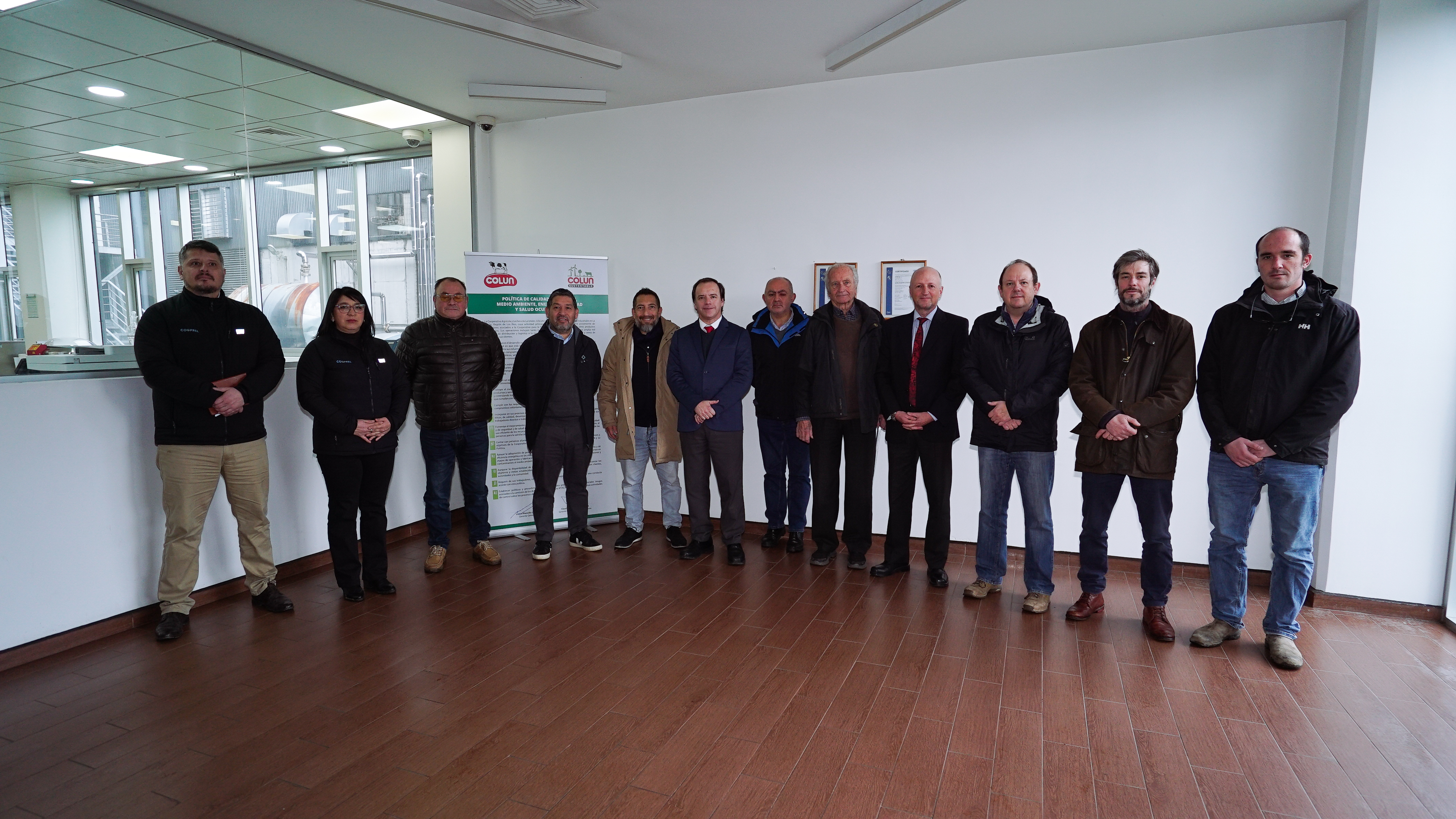 COLUN recibe al directorio de Cooperativas del Sur en planta de quesos Columela