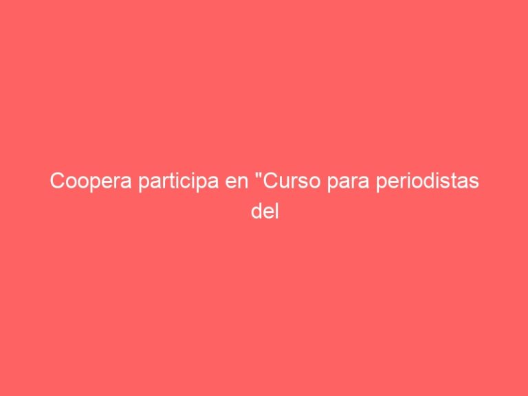 Coopera participa en «Curso para periodistas del sector financiero» de la MIEF y ESE